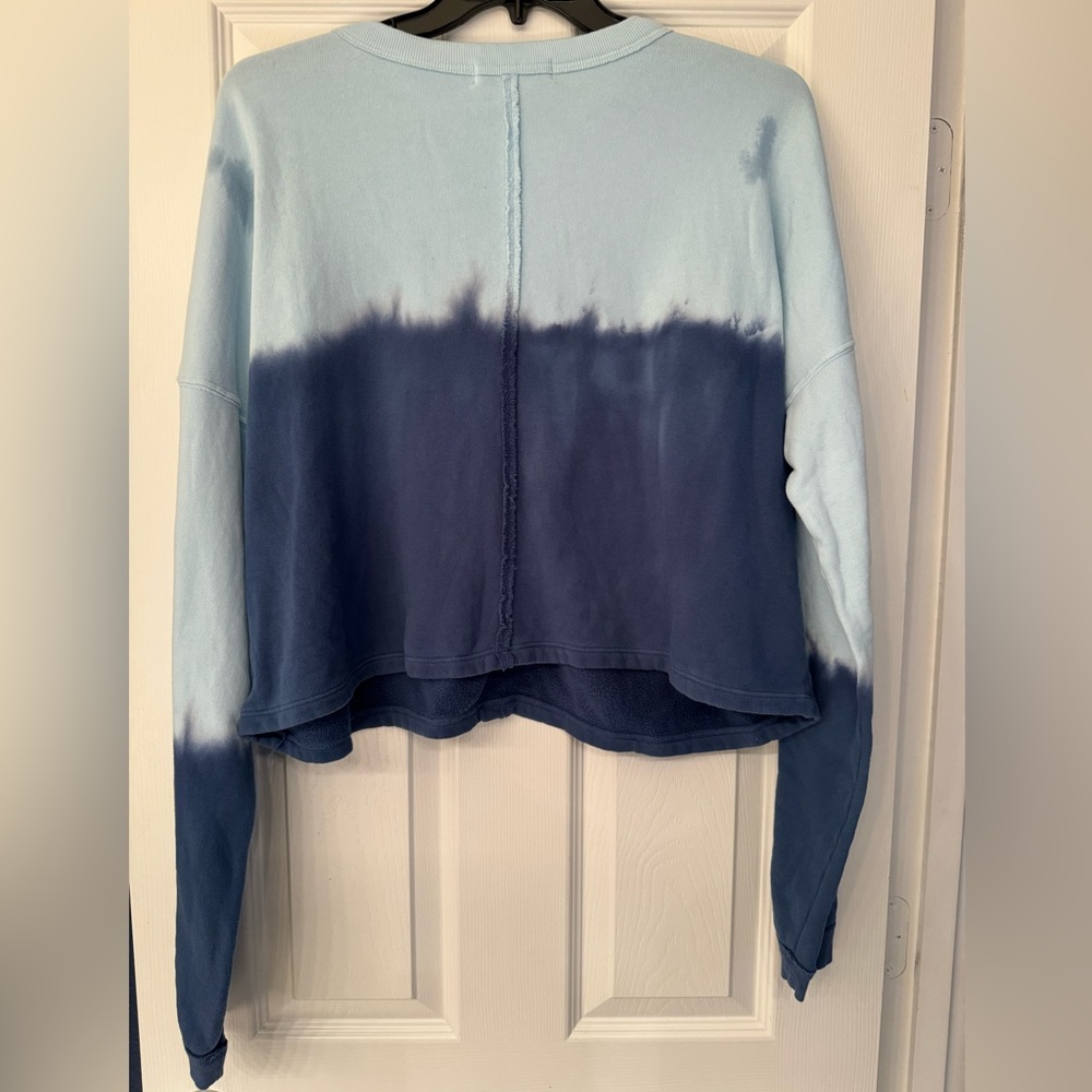 Spiritual Gangster Tie Dye Blue Cotton Sweater Women’s Size Medium - Picture 3 of 6